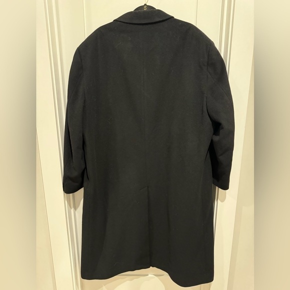 Weatherproof full length double breast peacoat Men 52 R Cashmere Black Italy - Picture 10 of 13